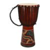 Dark Red 10 Inch African Hand Drum Mahogany Body Musical Instrument (1)