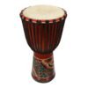 Saddle Brown 10 Inch African Hand Drum Mahogany Body Musical Instrument (1)