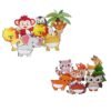 Goldenrod 7/8Pcs Woodland Animal Honeycomb Center 3D Table Party Themed Decorations
