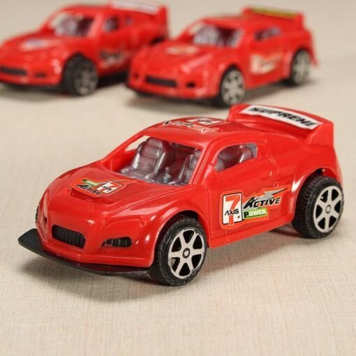 Orange Red 12xHZ Pull Back Racing Car Toys with Light Color Random