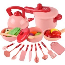 Snow 16Pcs Simulation Kitchen Cooking Play Role playing Set Toys Practical Skills for Children Gift