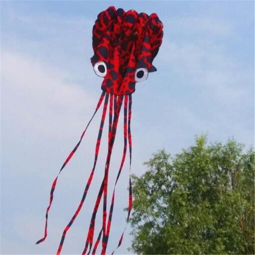 Firebrick 4M Large Animal Kite Octopus Frameless Soft Parafoil Kites For Kids