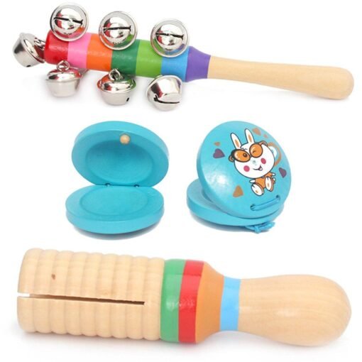 Medium Turquoise 10-Piece Set Orff Musical Instruments Percussion Xylophone Set for Children