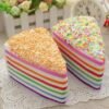 14x9x8cm Squishy Rainbow Cake Simulation Super Slow Rising Fun Gift Toy Decoration - Toys Ace