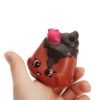 2Pcs Chocolate Pudding Squishy 6.5*3.5cm Slow Rising Soft Collection Gift Decor Toy - Toys Ace
