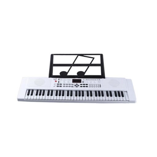 Lavender 61 Keys Digital Keyboard Electronic Piano Double Horn Stereo Sound with Microphone Music Stand for Children