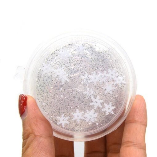 White Smoke 4PCS Kiibru Slime Pearl Star Glitter Simulated Crystal Mud Jelly Plasticine Stress Relief Gift Toy