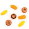 Dark Orange 120PCS Simulation Food Children Play House Toys Early Education Props Fruit Food Tableware Set