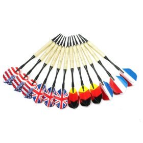 Antique White 12Pcs 4 Kinds National Flag Tail Darts With 36 Extra Soft Tips Professional