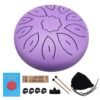 Plum 6 Inch 11 Tone B Tune Ethereal Drum Steel Tongue Drum for Children Music Lovers Beginners