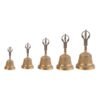 Rosy Brown 5 Sizes Gold Copper Handheld Bells Zen Spiritual Meditation Singing Brass Craft