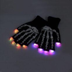 Black 7 mode LED Finger Gloves Lighting Flashing Rave Decoration Toys Dance Party
