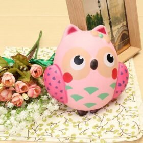 13*12cm Squishy Owl Pink Soft Slow Rising Animal Collection Toy - Toys Ace