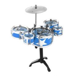 Steel Blue Mini Jazz Drum Rock Kids Education Percussion Musical Instrument Fun Toy Gift