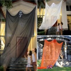 Coral Halloween Hanging Creepy Ghost Curtain Party Decoration Display Prop