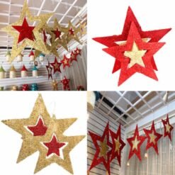 Christmas Ornaments Shiny Star Xmas Tree Ceiling Wall Hanging Decoration - Toys Ace
