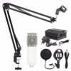 Dark Gray BM800 Microphone Condenser Sound Recording Microphone With Phantom Power For Radio Braodcasting Singing Recording KTV Karaoke Mic