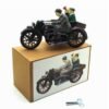 Motorcycle With Passenger In Sidecar Retro Clockwork Wind Up Tin Toys With Box - Toys Ace