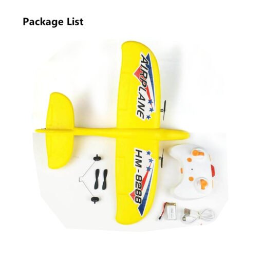 Yellow HM-8828 RC Airplane Ready to Fly 340mm Wingspan EPP Indoor Aircraft RC Plane RTF