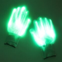 Aquamarine Halloween Green Light Glove Dancing Stage LED Palm Light Up Finger Tip For DJ Club Party