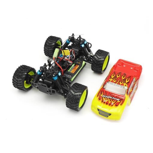 Yellow HSP 94186 1/16 2.4G 4WD Electric Power Rc Car Kidking Rc380 Motor Off-road Monster Truck RTR Toy