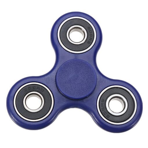 Dark Slate Blue Fidget Hand Spinner Fingertips Gyro Stress Reliever Toy Tri Spinner Whiny For Autism And ADHD Kids