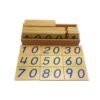 Tan Baby Toys Montessori Math Digital Wooden Cards with Box Educational Early Learning Toys