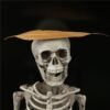 Dark Khaki Halloween Party Home Decoration Skeleton Horrid Scare Scene Simulation Human Body Toys Props