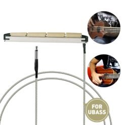 Tan NAOMI 10PCS Bass Ukelele Piezo W/ Braided Wire Cable ABS Pickup Rod For 4 Strings Ubass Guitar Diy Use