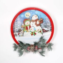 Lavender Christmas Party Home Decoration Snow Music Wreath Ornament Toys For Kids Children Gift