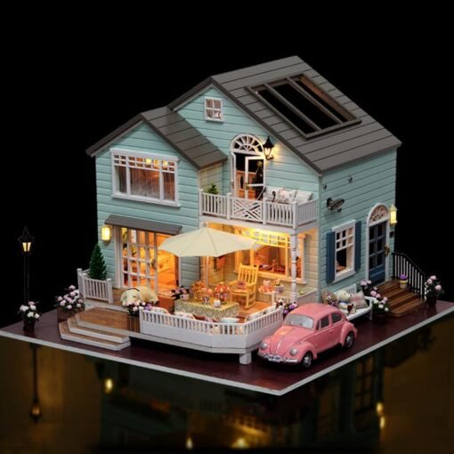 CuteRoom A-035-A Queens Town DIY Dollhouse Miniature Model With Light Music Collection Gift - Toys Ace