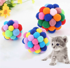 Cat toy colorful handmade bell ball - Toys Ace