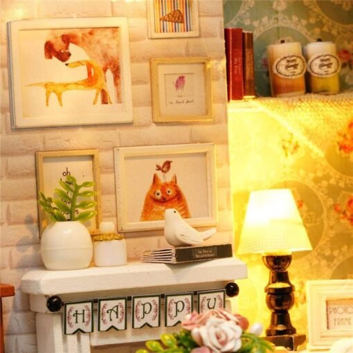Cuteroom Forest Times Kits Wood Dollhouse Miniature DIY House Handicraft Toy Idea Gift Happy times - Toys Ace