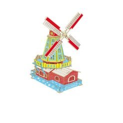Wooden (Dutch windmill) wooden puzzle 3D model (Dutch windmills) - Toys Ace