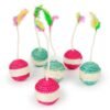 Pet cat molars claws colorful feather ball toy (Random 6.5cm) - Toys Ace