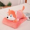 Cartoon Husky Air Conditioner Being Pillow - Toys Ace