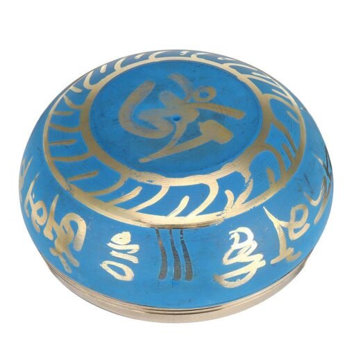 Tibetan Singing Bowl With Traditional Design Tibetan Buddhist Prayer Flag Handmade Music Bowl