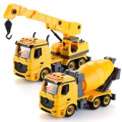 Simulation DIY Nut Disassembly Loading Unloading Assembly Engineering Truck Excavator Bulldozer Car Model Toy with LED Light & Music Effect for Kis Gift - Toys Ace