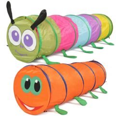 Coral Kids Play Tents Multicolored Caterpillar Crawling Tent Tunnel Funny Development Toys