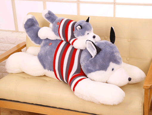 New plush toy large husky doll dressing dog puppies birthday gift - Toys Ace