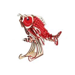 Firebrick Koi wooden three-dimensional puzzle (Red)