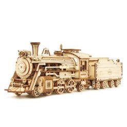Luxury steam train assembled building blocks - Toys Ace