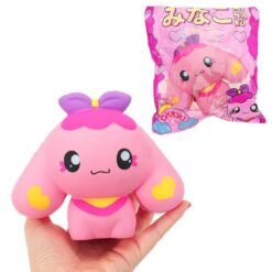 Light Pink Butterfly Dog Squishy 15*13CM Slow Rising With Packaging Collection Gift Soft Toy