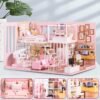 Multi-style 3D Wooden DIY Assembly Mini Doll House Miniature with Furniture Educational Toys for Kids Gift - Toys Ace