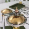 Dark Khaki Assembly UFO Spin Suspension Steam Stirling Engine With Copper Boiler Educational Toys