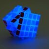 Dodger Blue Classic Magic Cube Toys 4x4x4 PVC Sticker Block Puzzle Speed Cube Dark Luminous