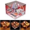 DIY Wooden Doll House Furniture Kits LED Light Miniature Christmas Room Puzzle Toy Gift Decor - Toys Ace