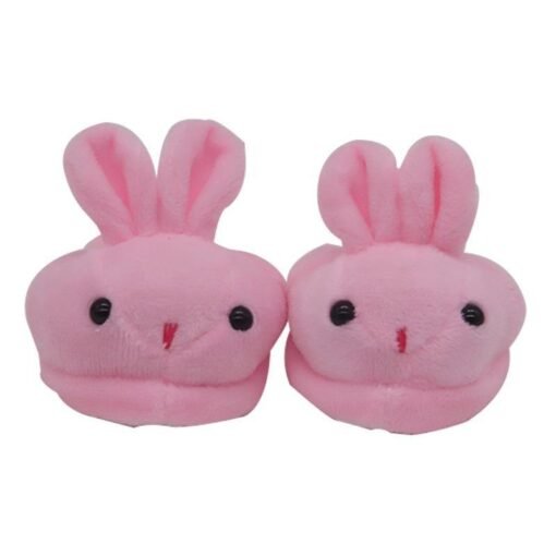 Creative Cute Children's Doll Plush Bunny Slippers (Pink) - Toys Ace