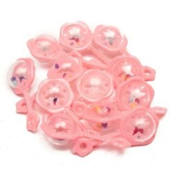 Light Pink Baby Shower Bath Toys Mini Rattles Christening Favors Girl Boy Birthday Party Decorations Gift