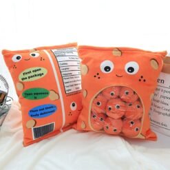 Orange Cheesy Stuffed Plush Soft Puffs Dolls Toy for Baby Gift (Orange) - Toys Ace